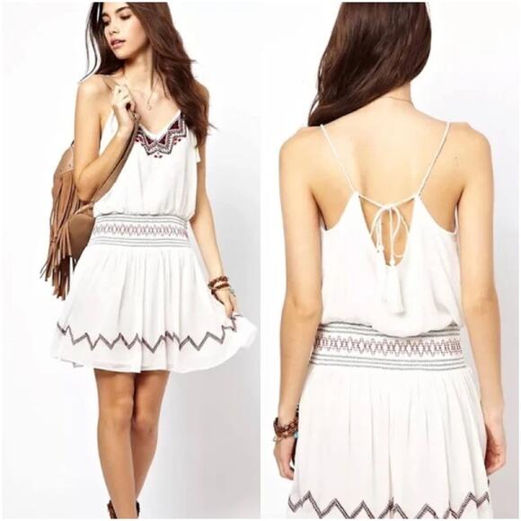 Free People Penny Georgette Love Bird Boho Dress, Medium - Picture 2 of 12